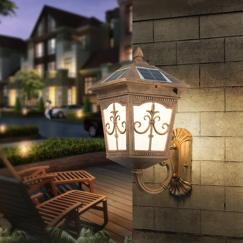 태양광 충전식 방수 벽등 - 테라스, 정원, 빌라용 - - Outdoor Lighting Waterproof 리뷰 및 가격