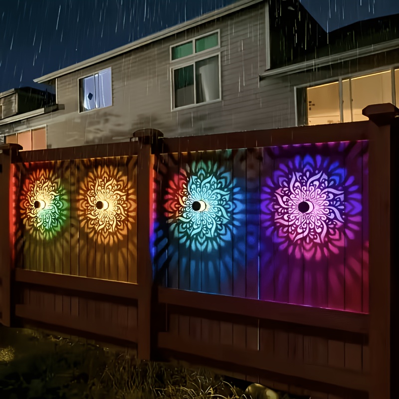 1/2/4팩 태양광 울타리 조명, 만다라 패턴 디자인, - Outdoor Lighting Waterproof 리뷰 및 가격