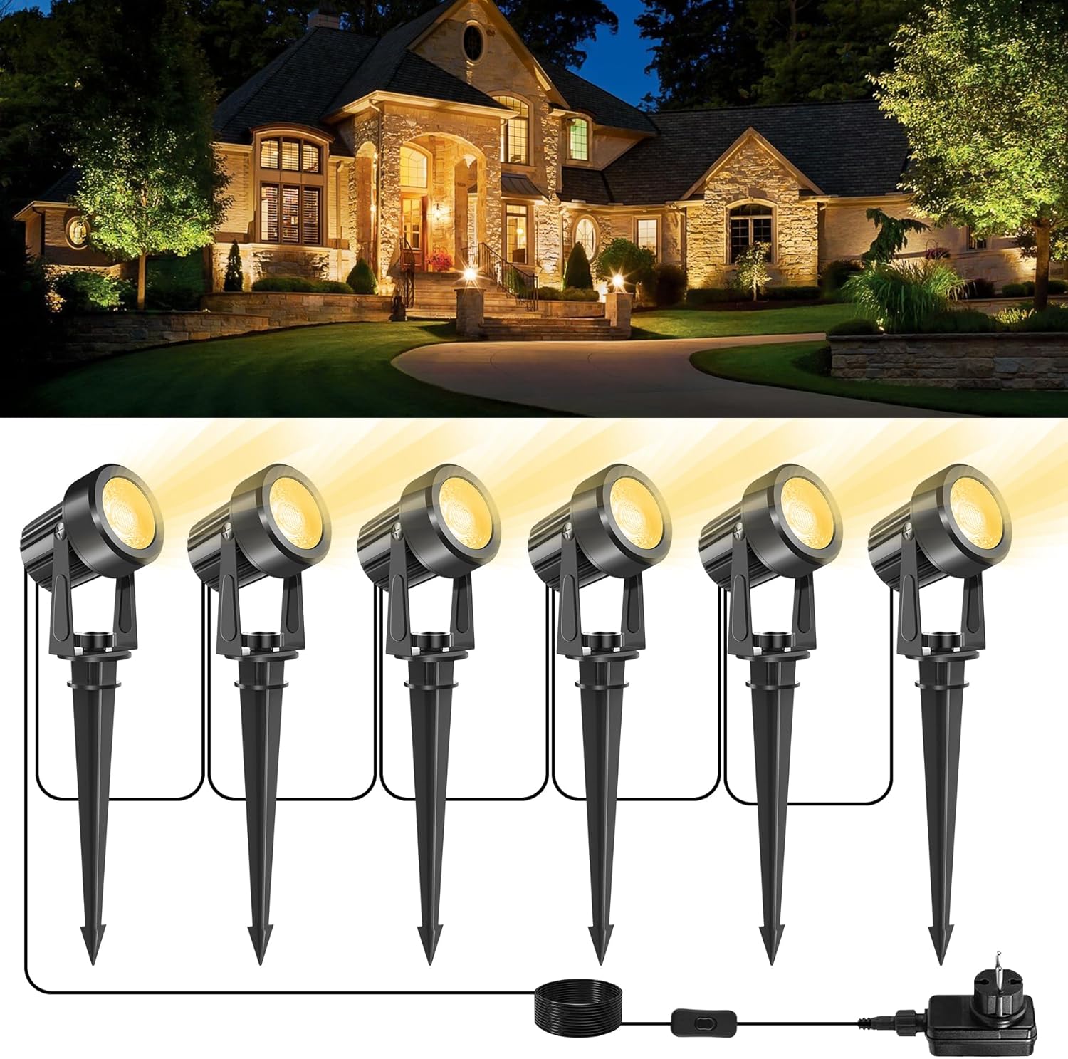 3000K 야외 스포트라이트 정원 조경 장식 EU/US - Outdoor Lighting Uk 리뷰 및 가격